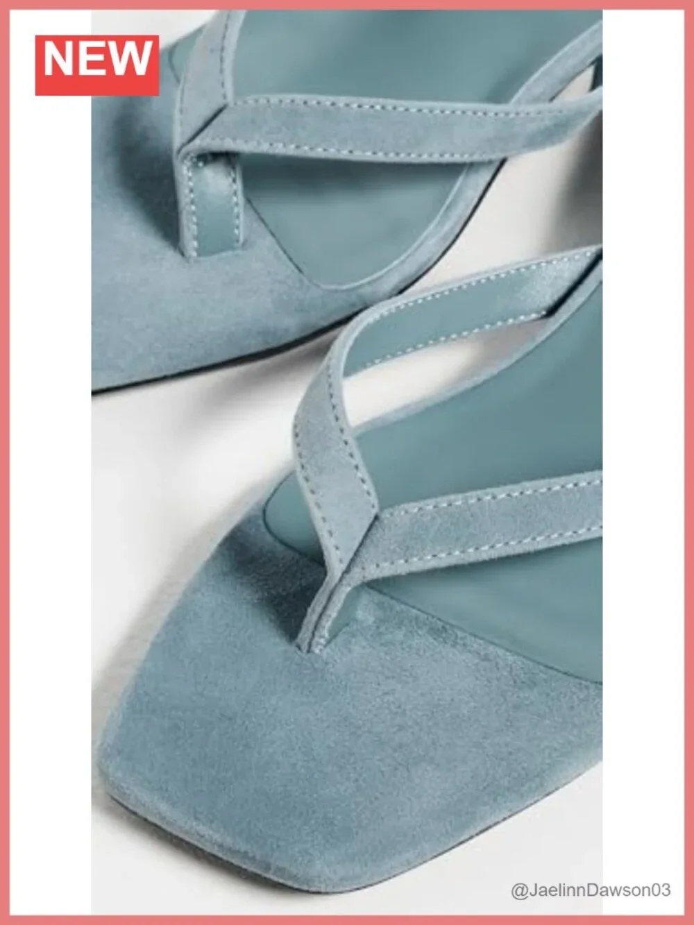 Suede Leather Kitten Heel Slingback Sandals Slip On Women's